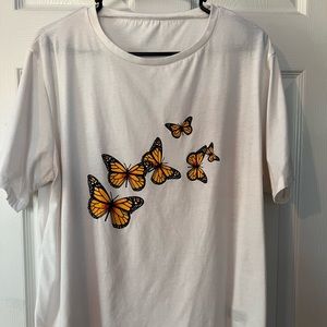 White butterfly T-Shirt